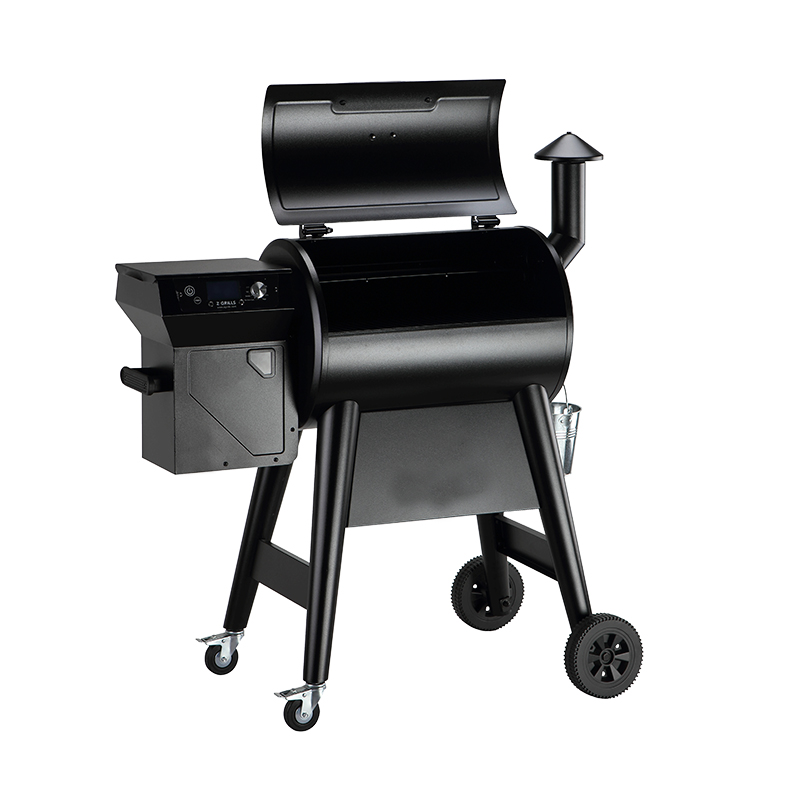 Small Wood Pellet Grill with PID Digital Controller, 459 Sq.In Portable Backyard Pellet Smoker BBQ