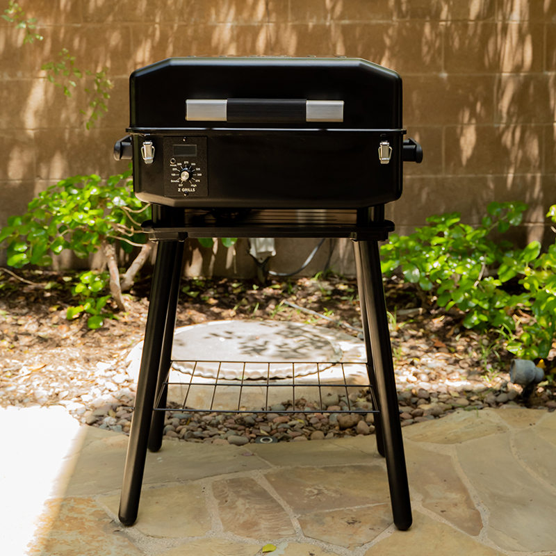 Draagbare Tabletop Houten Pellet Grill met PID Digitale Controller, 202 Sq.In Compact Outdoor Pellet Smoker