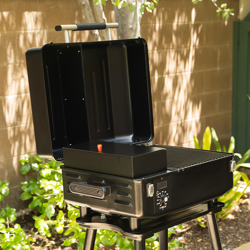 Portable Tabletop Wood Pellet Grill with PID Digital Controller, 202 Sq.In Compact Outdoor Pellet Smoker