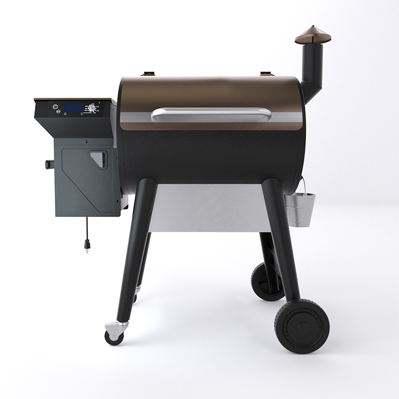 Medium Houten Pellet Grill met PID Digitale Controller, 697 Sq.In Outdoor Pellet Rooker BBQ