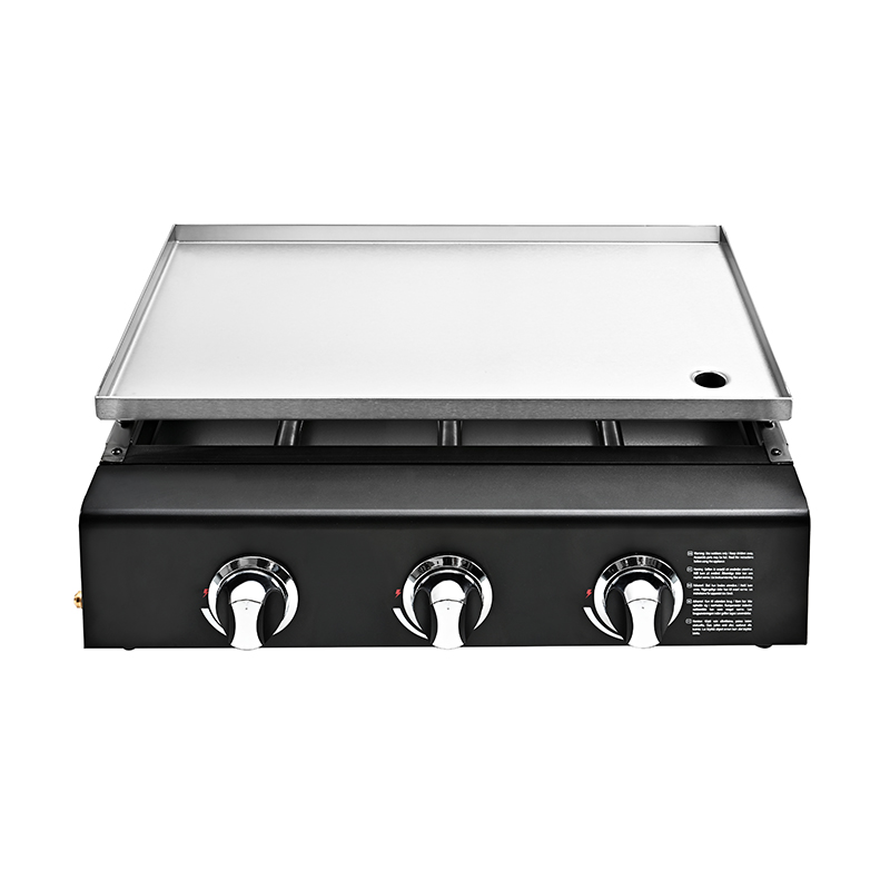 3 Brander Tabletop Gas Flat Top Griddle, 36000 BTU Heavy Duty Roestvrij Staal Aanbladpropaan Koken Griddle