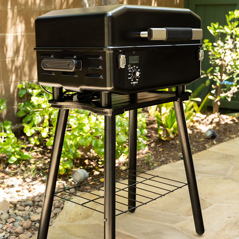 Portable Tabletop Wood Pellet Grill with PID Digital Controller, 202 Sq.In Compact Outdoor Pellet Smoker