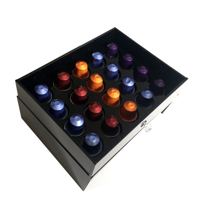 Recyclable Plastic Nespresso Coffee Capsule Drawers Storage Box