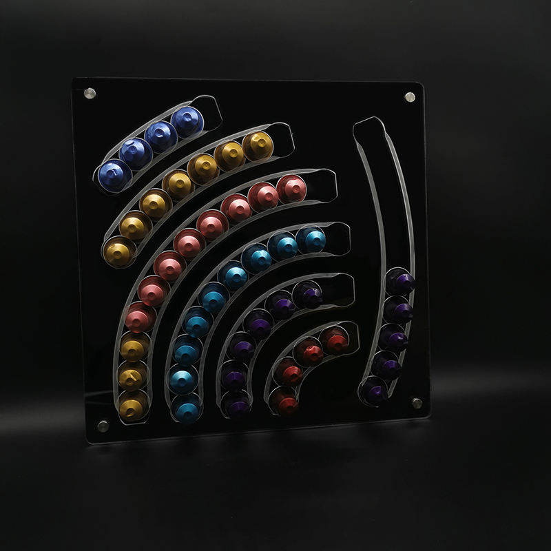 Hot sale wall mounted Nespresso coffee capsule holder Acrylic