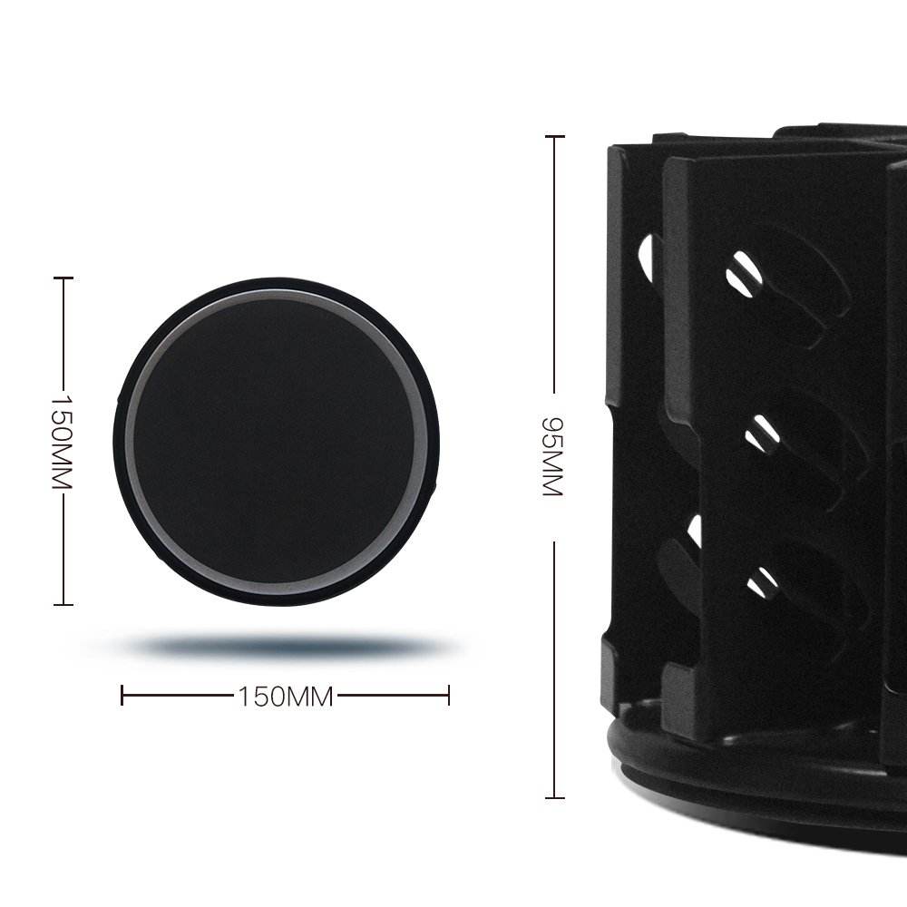 360° Rotating Nespresso Coffee Capsule Holder, 6 Compartment Metal Pod Box & Capsule Organizer, Freestanding Coffee Capsule Storage Rack for Kitchen Counter
