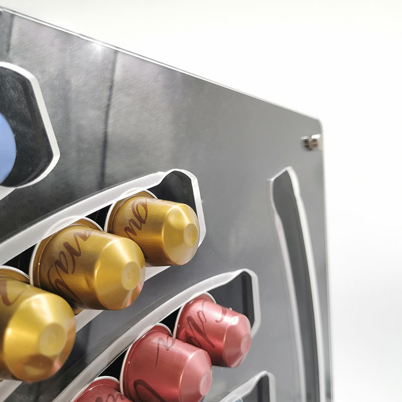 Hot sale wall mounted Nespresso coffee capsule holder Acrylic