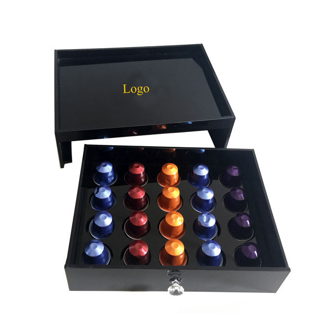 Recyclable Plastic Nespresso Coffee Capsule Drawers Storage Box