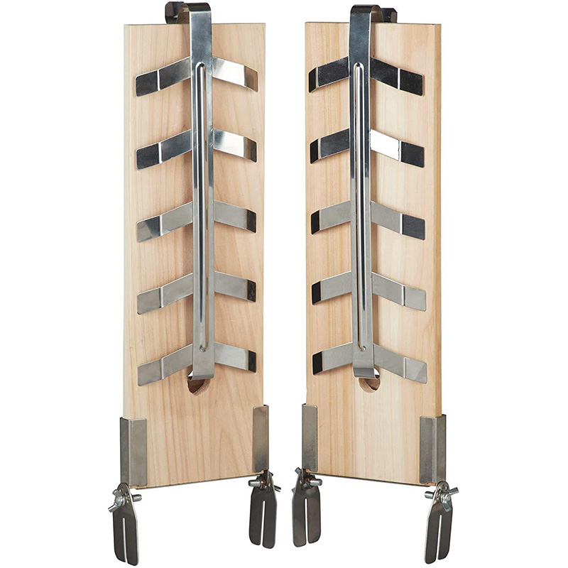 Flamed Salmon Board 2 Set Outdoor Bbq Portable Salmon Wooden Salmon Board Bbq Accessories
