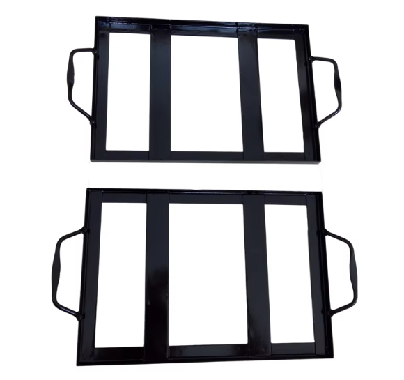 Universal 8 X 8 Inch Steel Plate Holder Square Porcelain Enameled Non-Stick Easily Cleaned JX217H Model