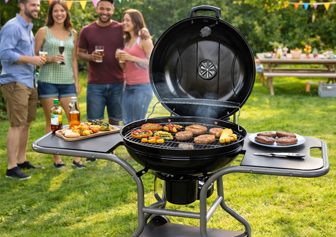 JXC225NT 22.5 Inch Kettle Deluxe Charcoal Grill With Trolley – Bring Joy Back to Outdoor BBQ