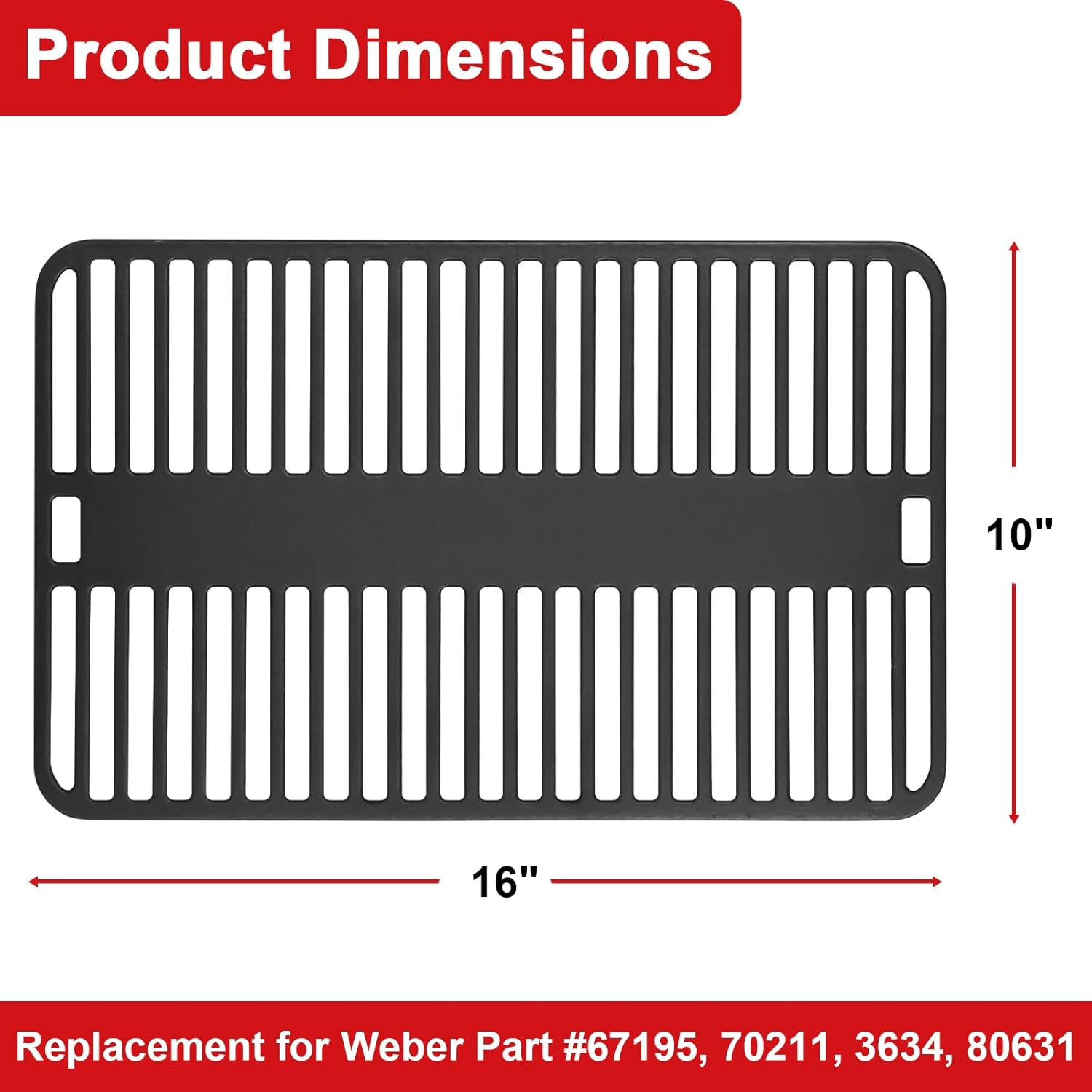 Stainless Steel Cooking Grate Replacement for Go-Anywhere Series Grills (Charcoal Compatible) Portable Reusable Easily Cleaned