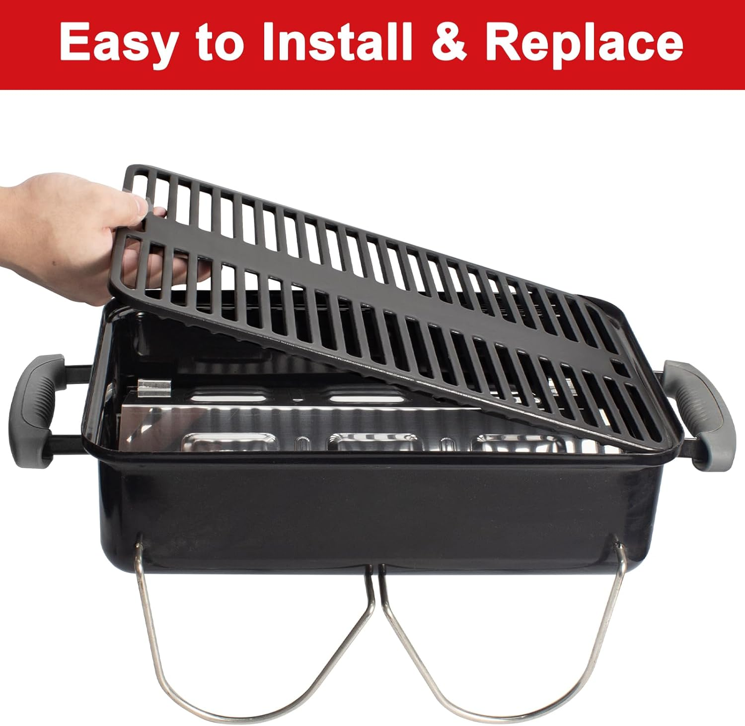 Stainless Steel Cooking Grate Replacement for Go-Anywhere Series Grills (Charcoal Compatible) Portable Reusable Easily Cleaned
