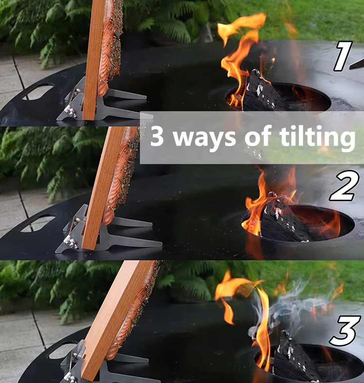 Outdoor BBQ Salmon charcoal grill salmon grill pan