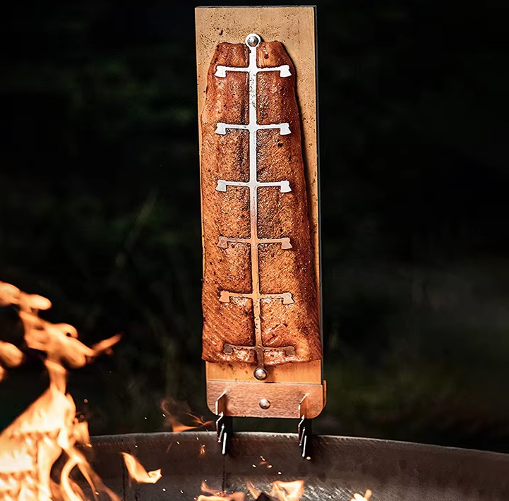 Outdoor BBQ Salmon charcoal grill salmon grill pan