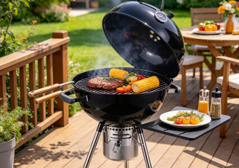 18'' Deluxe Weber Style Charcoal Grill | Classic Outdoor Cooking for Backyard BBQ