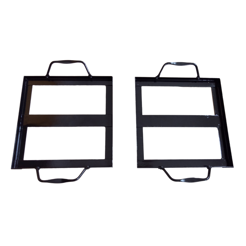 Universal 8 X 8 Inch Steel Plate Holder Square Porcelain Enameled Non-Stick Easily Cleaned JX217H Model