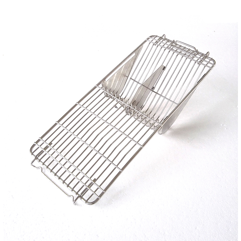 Stainless Steel BBQ Charcoal Basket Cage & Lid-Heat Resistant Outdoor Cooking Accessory