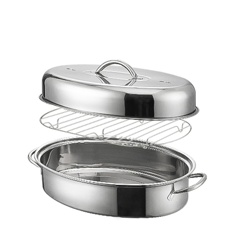 16 Inch Roaster Pan with tongs