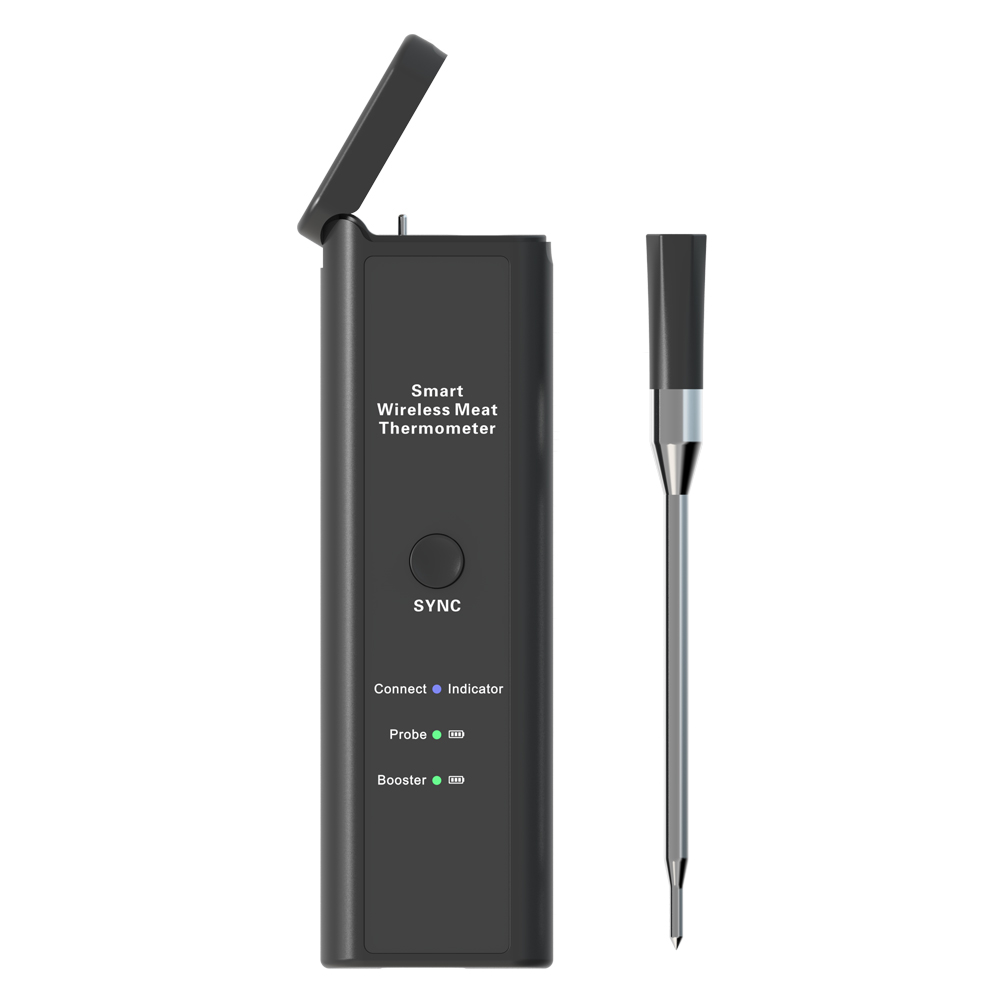 Smart Wireless Waterproof Heat Resistant Foldable Instant Read Custom Digital Metal Meat Thermometer Probe Barbecue Cooking