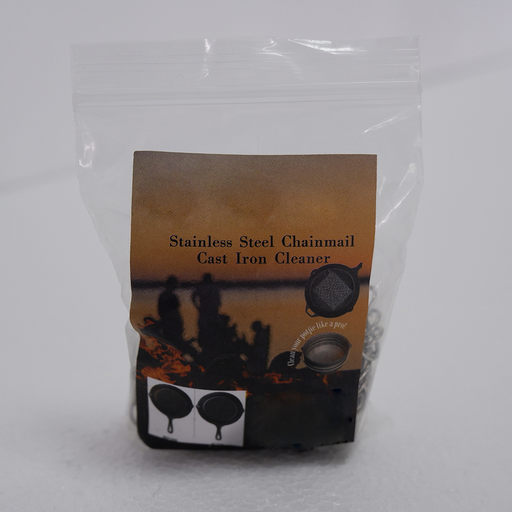 Stainless steel chain armor cast iron cleaner scrubber