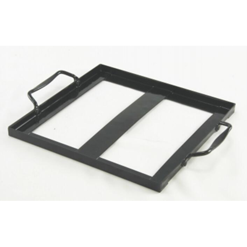 Universal 8 X 8 Inch Steel Plate Holder Square Porcelain Enameled Non-Stick Easily Cleaned JX217H Model