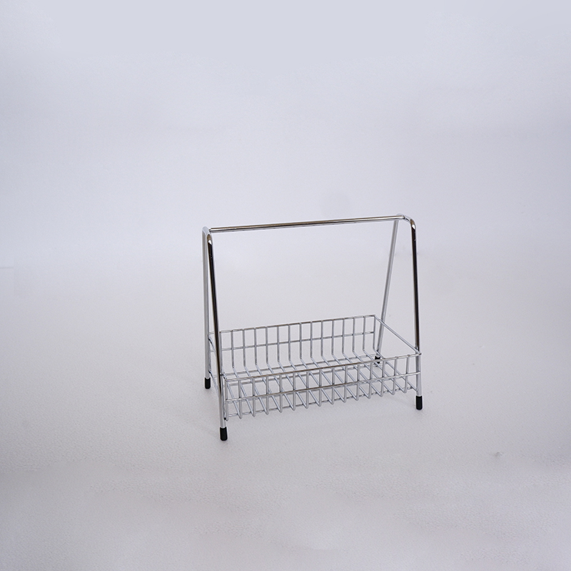 Kitchen mild steel chrome condiment storage basket